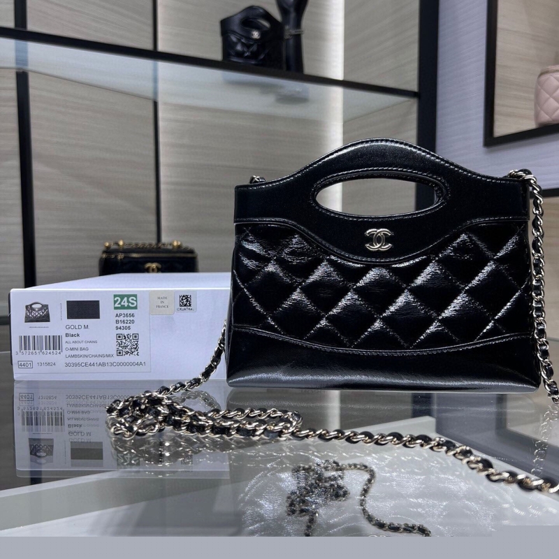 Ch*el top handle bags